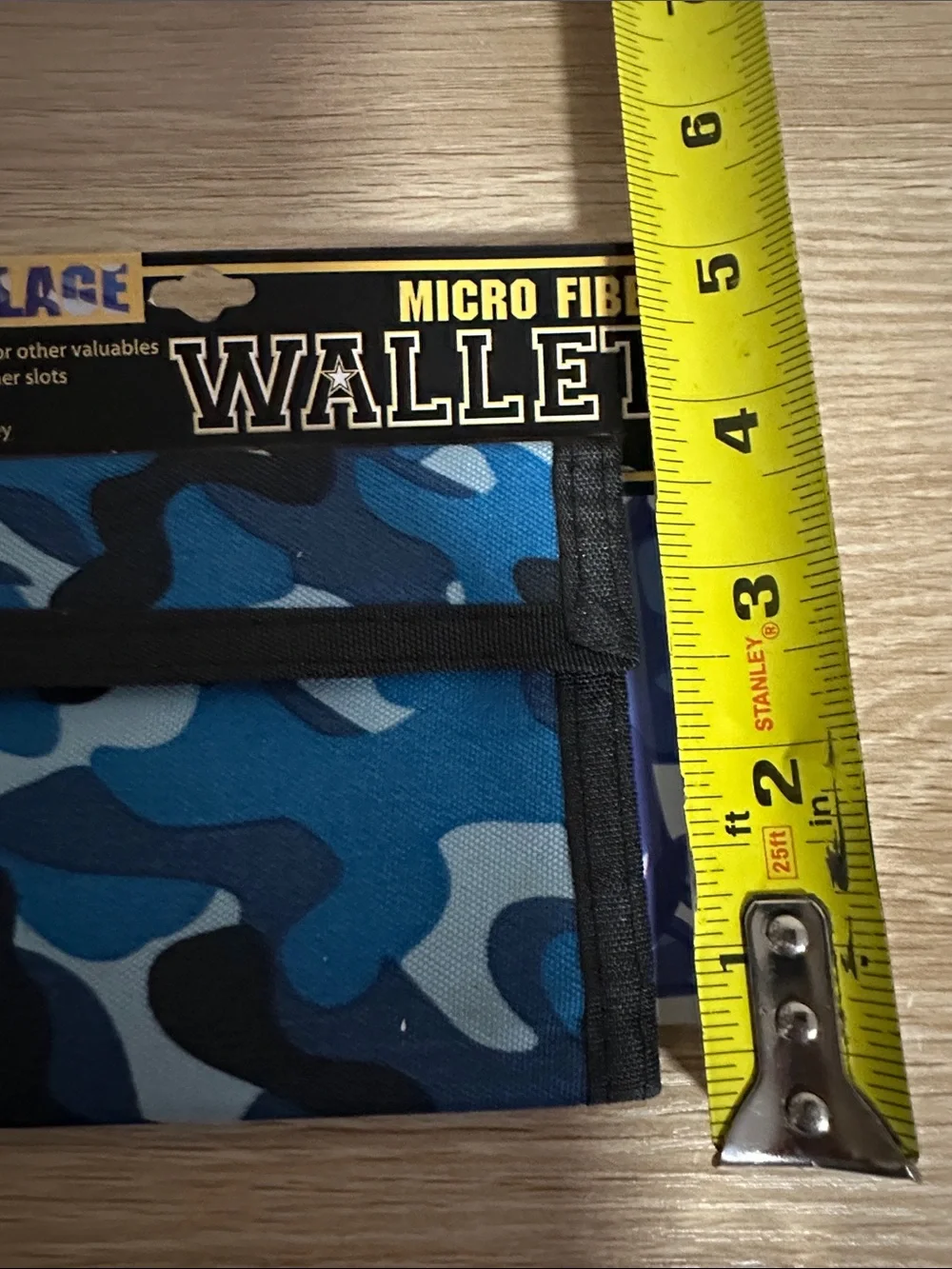 NWT Kids Blue Camouflage Trifold Wallet DM Merchandising Camo